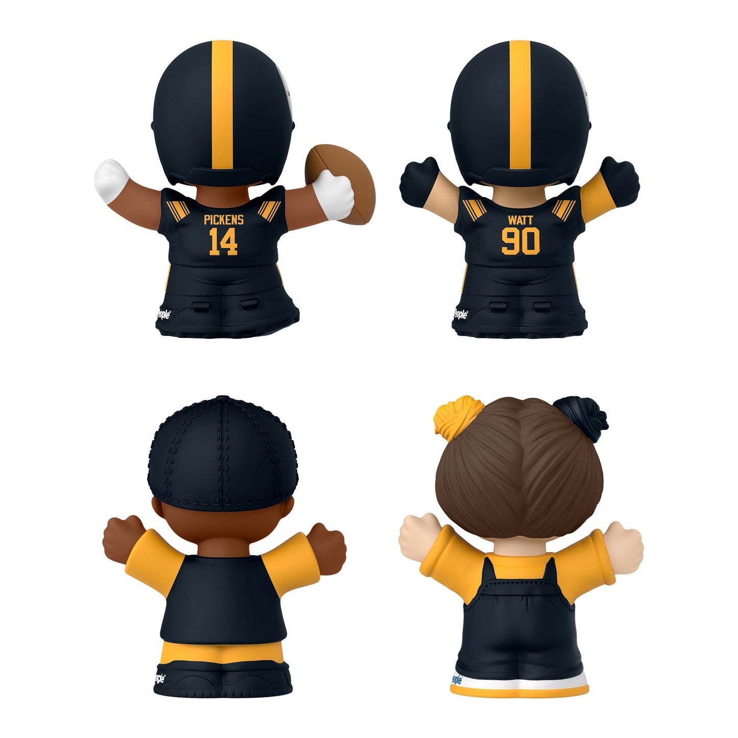 Little People Collector Pittsburgh Steelers Alternate Jersey Figure Set - Bộ Mô Hình Sưu Tầm NFL - Mattel HVH16 - Hình ảnh bổ sung 4