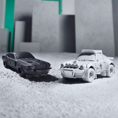 Hot Wheels x Daniel Arsham Complete Car and Rally Case Set - Bộ Sưu Tập Xe Mô Hình Nghệ Thuật Cao Cấp - Mattel Creations