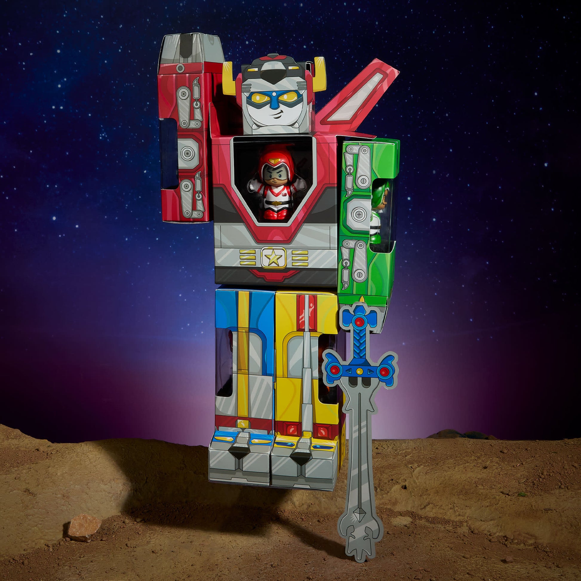 Little People Collector Voltron 40th Anniversary Gold Label Set - Bộ Mô Hình Sưu Tập Kỷ Niệm 40 Năm - Fisher-Price HVW64 - Hình ảnh bổ sung 4