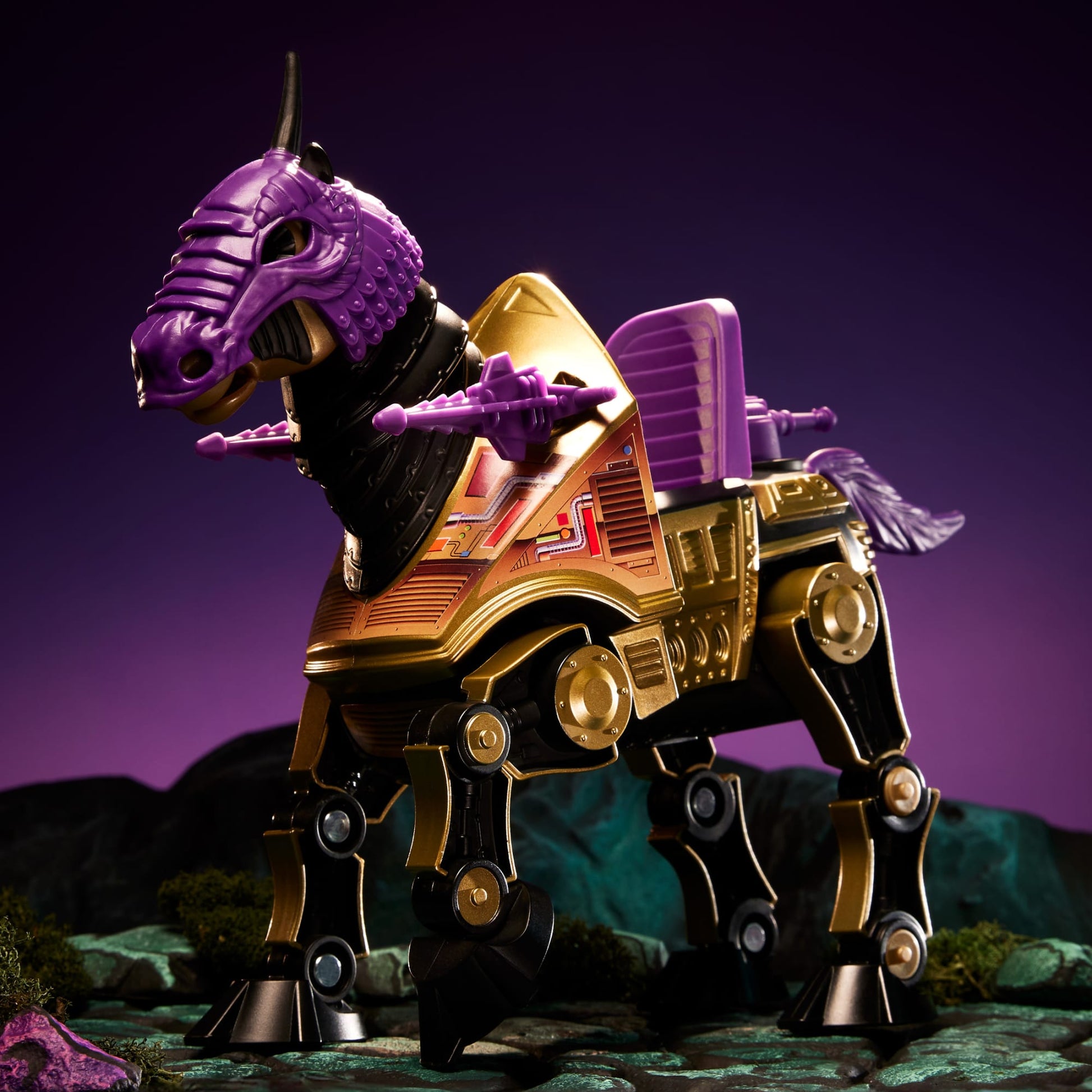 Masters of the Universe Origins Night Stalker Vehicle Mô Hình Chiến Mã Bọc Giáp Mattel HTM99 - Hình ảnh bổ sung 4