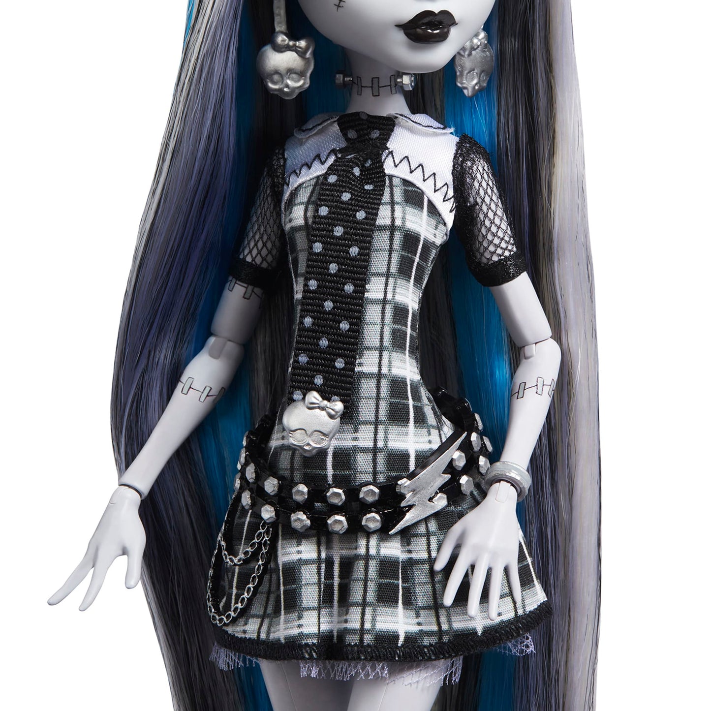 Monster High Reel Drama Frankie Stein Doll - Búp Bê Sưu Tầm Phiên Bản Đen Trắng - Mattel HKN29 - Hình ảnh bổ sung 4