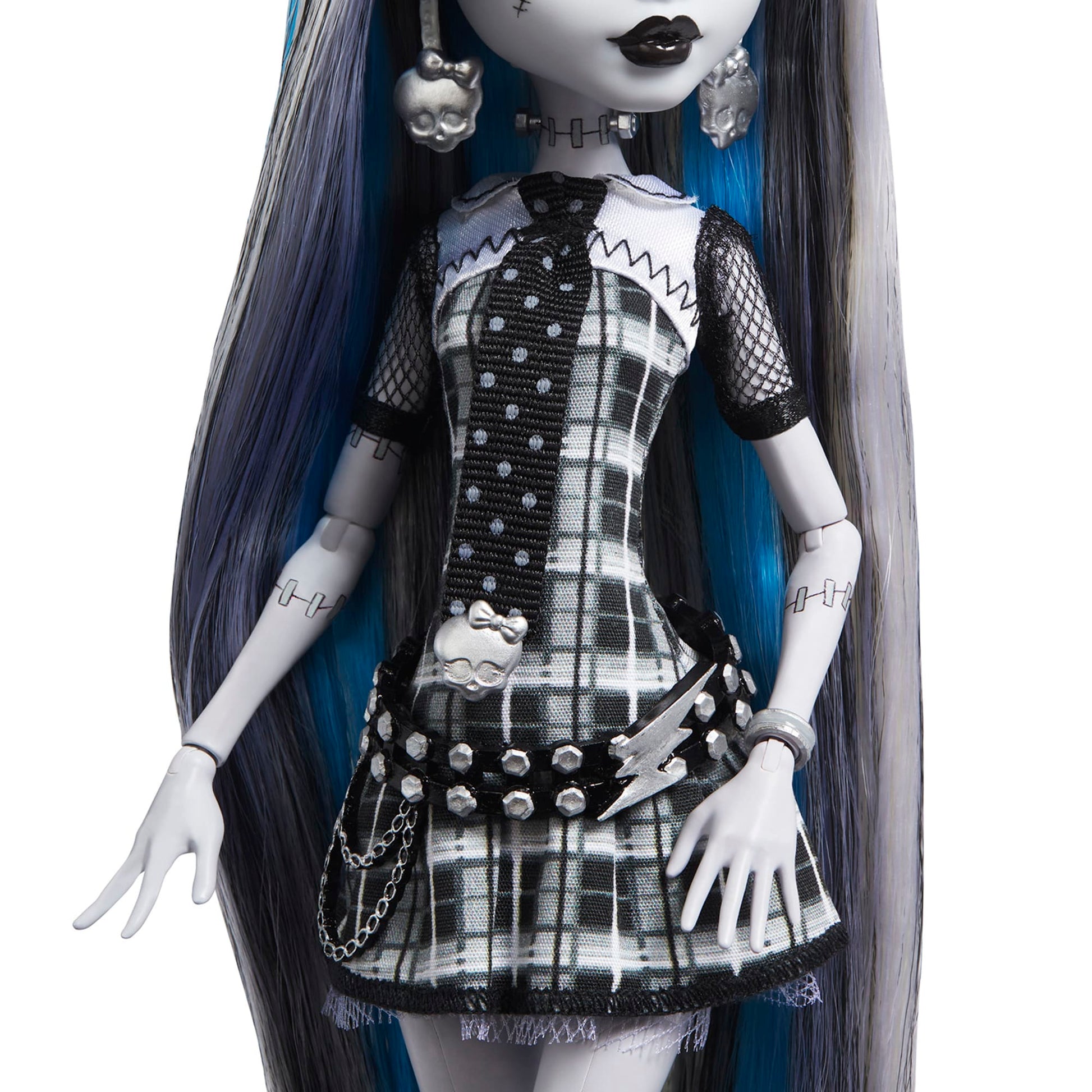 Monster High Reel Drama Frankie Stein Doll - Búp Bê Sưu Tầm Phiên Bản Đen Trắng - Mattel HKN29 - Hình ảnh bổ sung 4