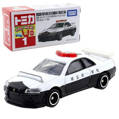 Xe mô hình Tomica No. 1 Nissan Skyline GT-R BNR34 Patrol Car