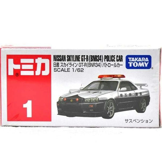 Xe mô hình Tomica No. 1 Nissan Skyline GT-R BNR34 Patrol Car