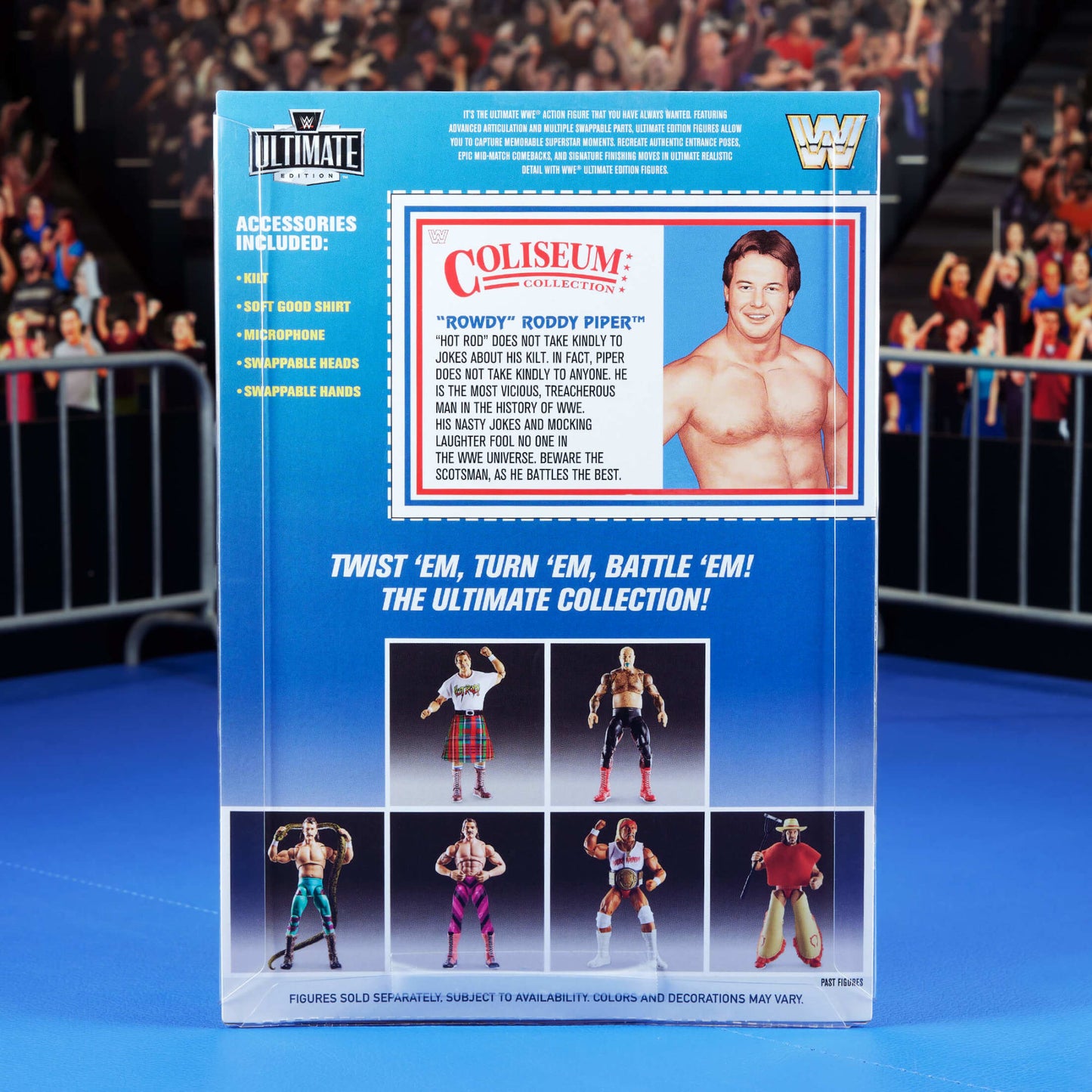 WWE Ultimate Edition Coliseum Collection "Rowdy" Roddy Piper & George "The Animal" Steele 2-Pack - Bộ 2 Mô Hình Action Figure Cao Cấp Mattel HMC60