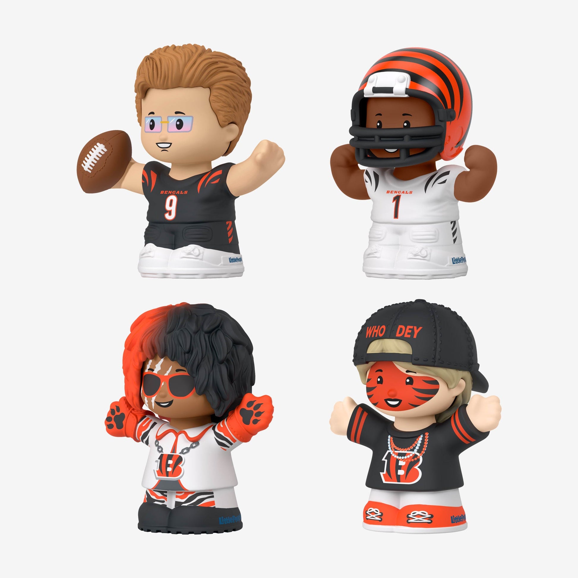 Little People Collector x NFL Cincinnati Bengals Set - Bộ Mô Hình Nhân Vật Thể Thao NFL - Mattel - Hình ảnh bổ sung 5