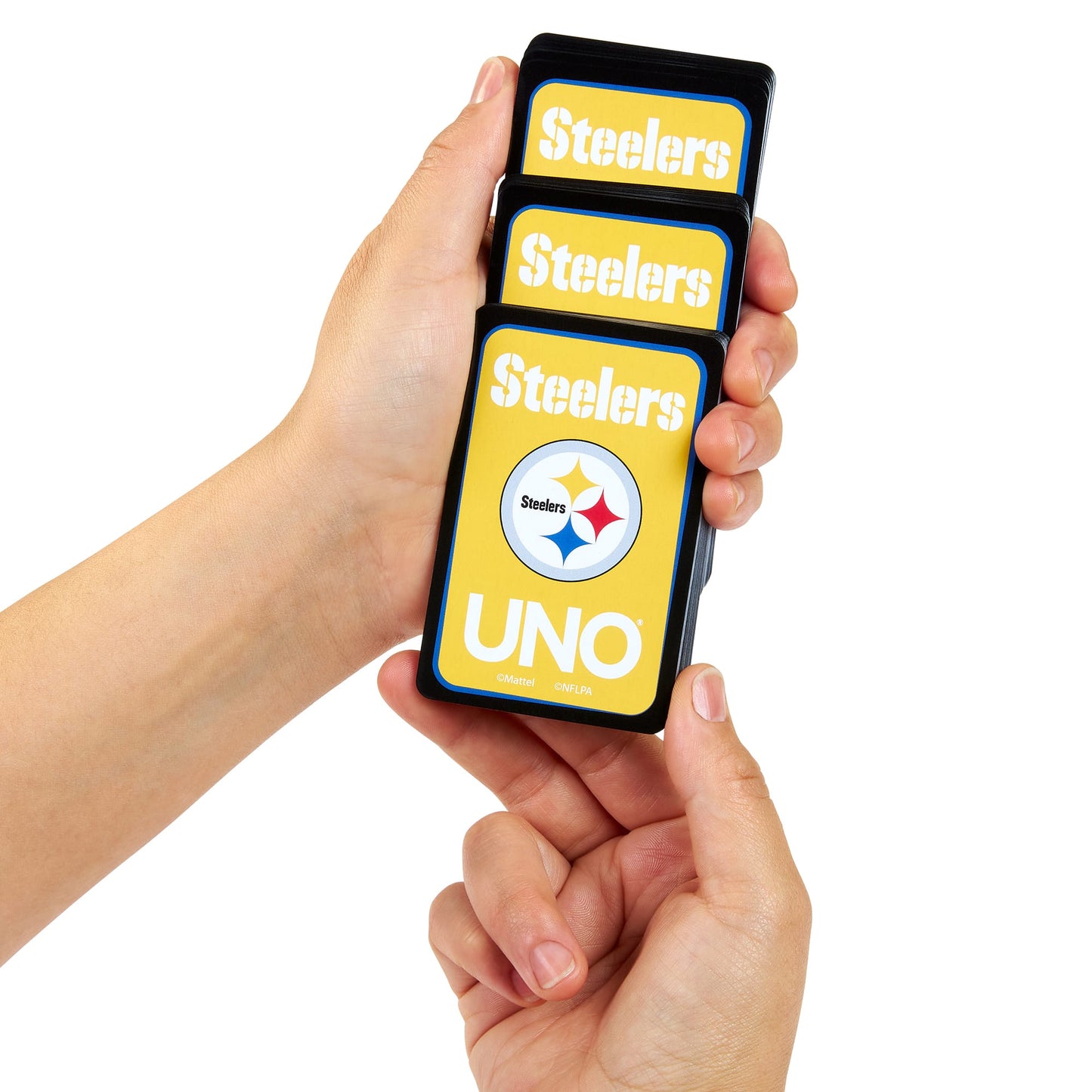 UNO Fandom NFL Pittsburgh Steelers Game Deck - Bộ Bài Thẻ Bài Thể Thao Cao Cấp Mattel HYH53 - Hình ảnh bổ sung 9