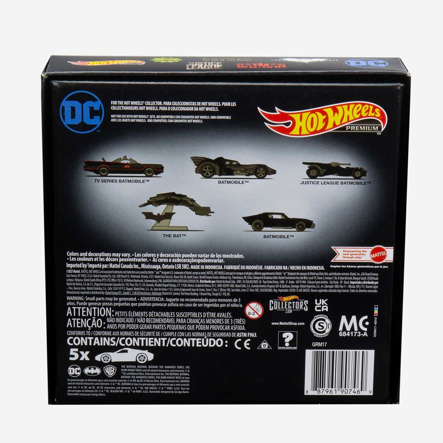 Hot Wheels Premium Batman™ Bundle - Bộ 5 Xe Mô Hình Batmobile Sưu Tầm Cao Cấp - Hot Wheels GRM17 - Hình ảnh chi tiết 2