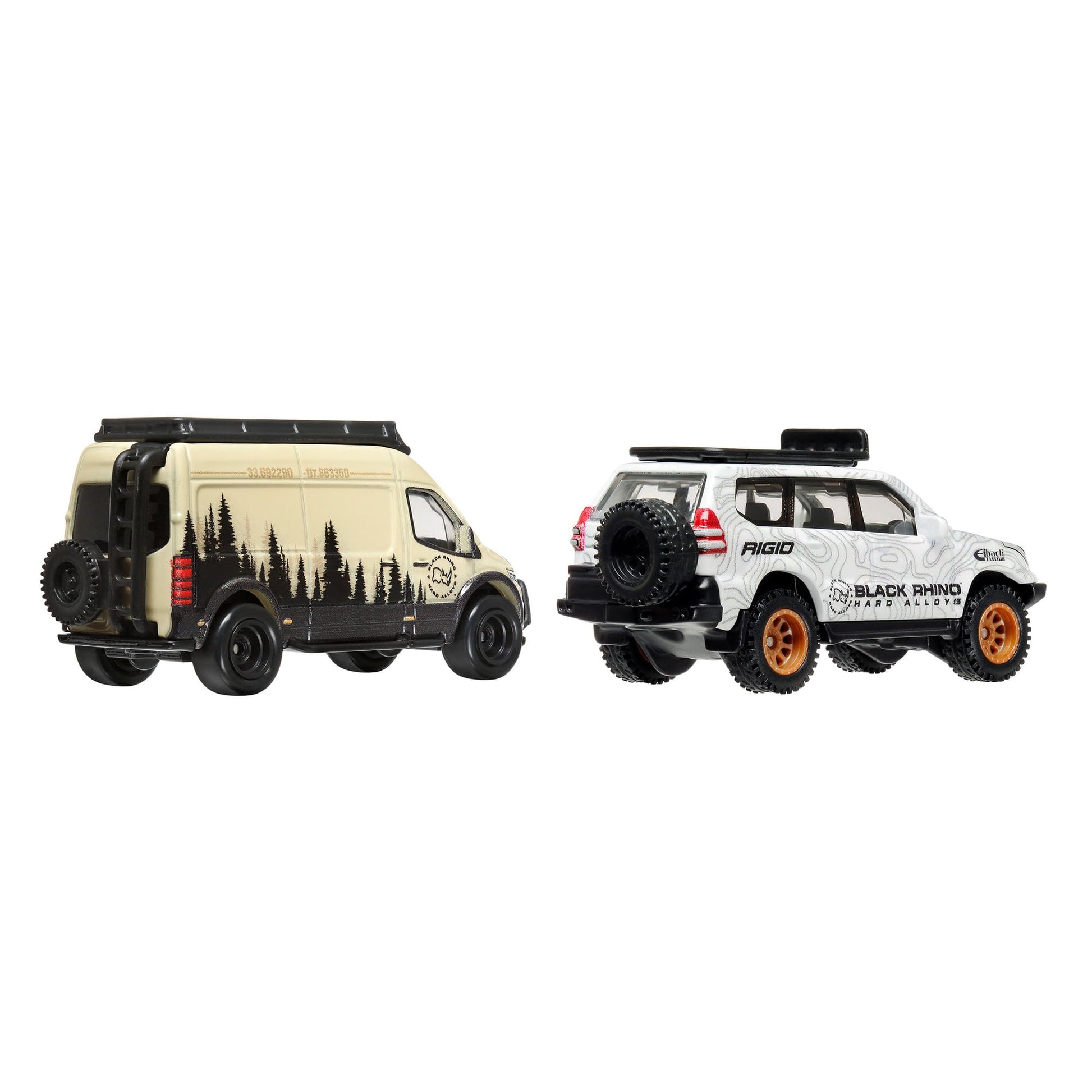 Hot Wheels Premium Car Culture 2-Pack - '05 Toyota Land Cruiser Prado & Mercedes Benz Sprinter Tourer - Bộ 2 Xe Mô Hình Kim Loại Cao Cấp Mattel - Hình ảnh bổ sung 4