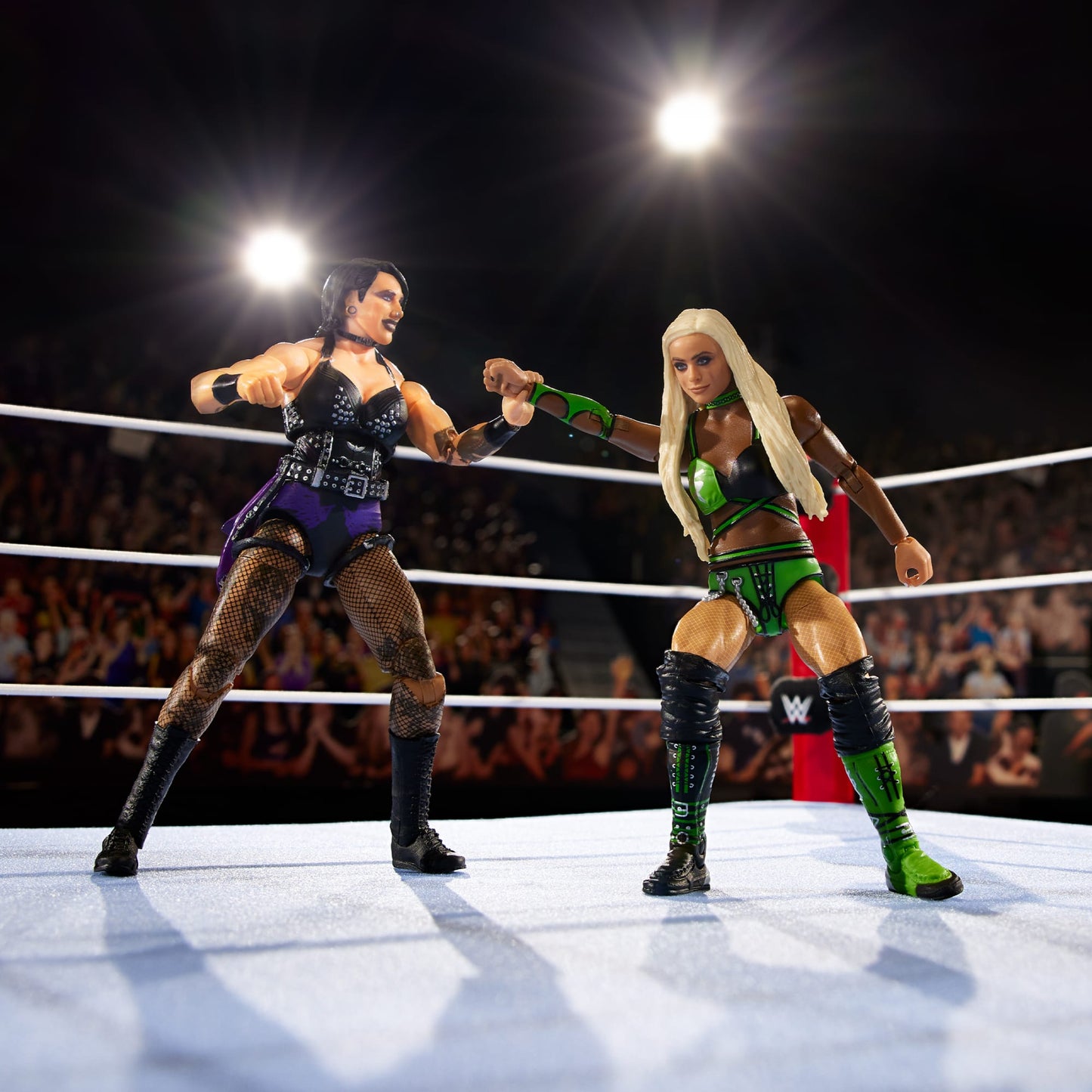 WWE Ultimate Edition RAW Ring and WWE Superstar Rhea Ripley Figure - Bộ Võ Đài và Mô Hình Sưu Tầm - Mattel - Hình ảnh bổ sung 5