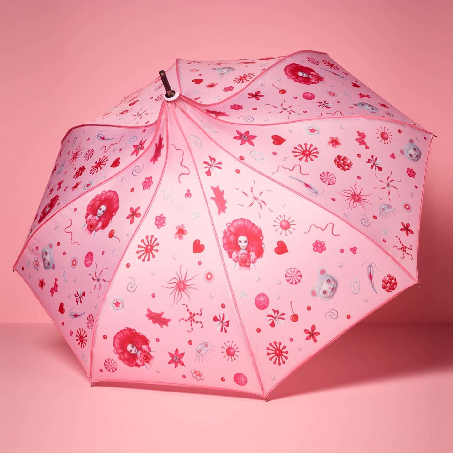 Mark Ryden x Barbie Pink Pop Umbrella - Ô Cầm Tay Sưu Tầm Cao Cấp Mattel Creations HPC97 - Hình ảnh sản phẩm