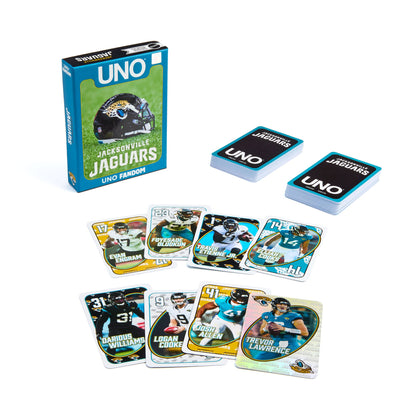 UNO Fandom NFL Jacksonville Jaguars Game Deck - Bộ Bài Thẻ Bài Thể Thao - Mattel - Hình ảnh sản phẩm
