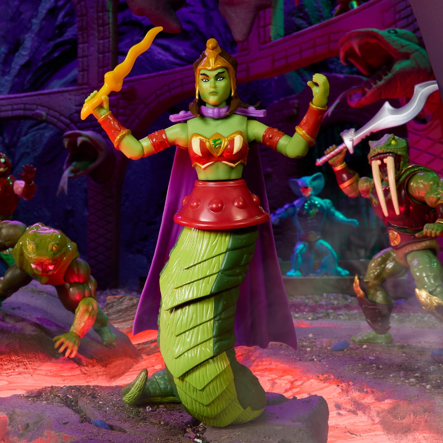 Masters of the Universe Origins Lady Slither Action Figure - Mô Hình Nữ Hoàng Rắn Snake Men - Mattel HPL12 - Hình ảnh bổ sung 4