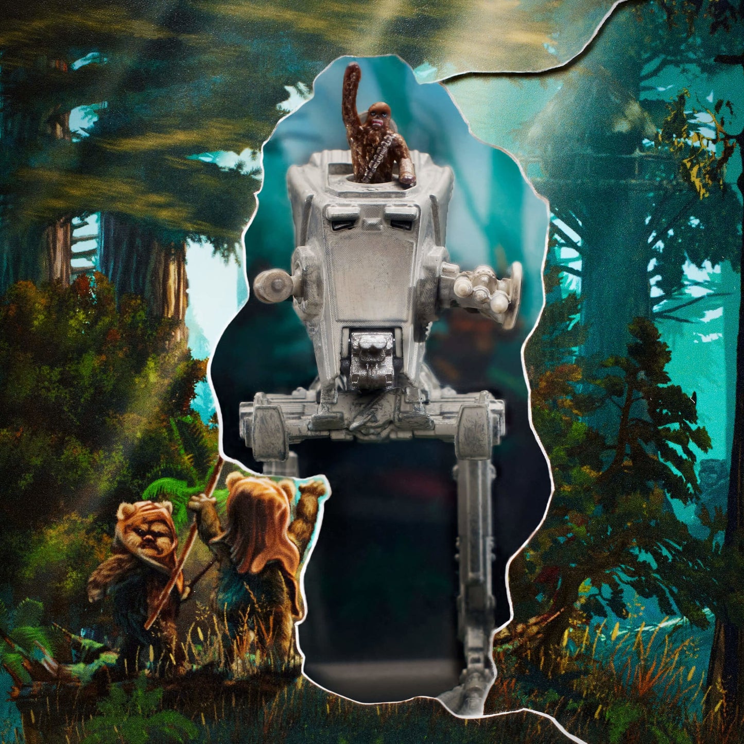 Star Wars Starships Select AT-ST With Chewbacca Mô hình xe die-cast sưu tầm Hot Wheels Mattel - Hình ảnh bổ sung 7