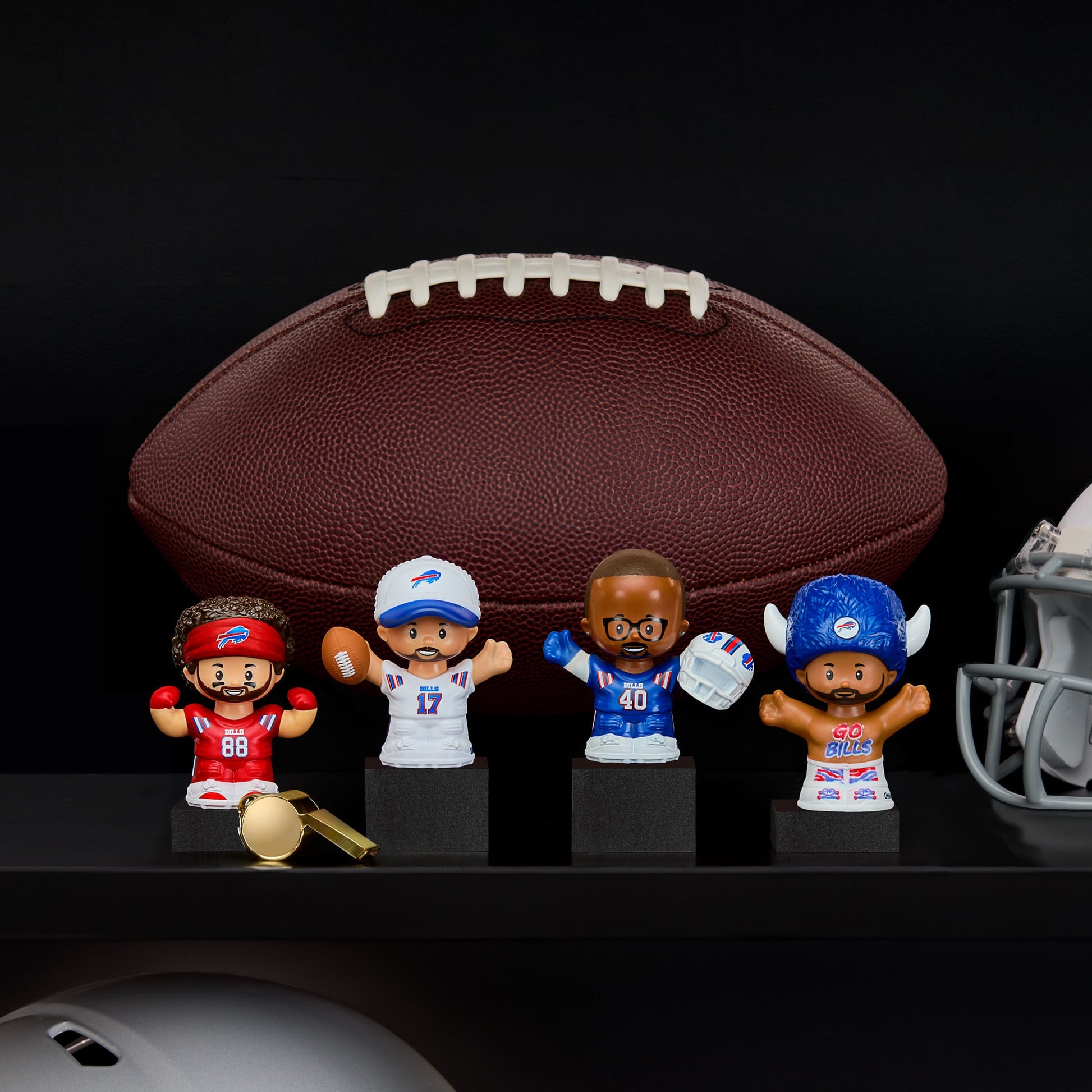 Little People Collector x NFL Buffalo Bills Set - Bộ Mô Hình Nhân Vật Thể Thao - Mattel - Hình ảnh chi tiết 2