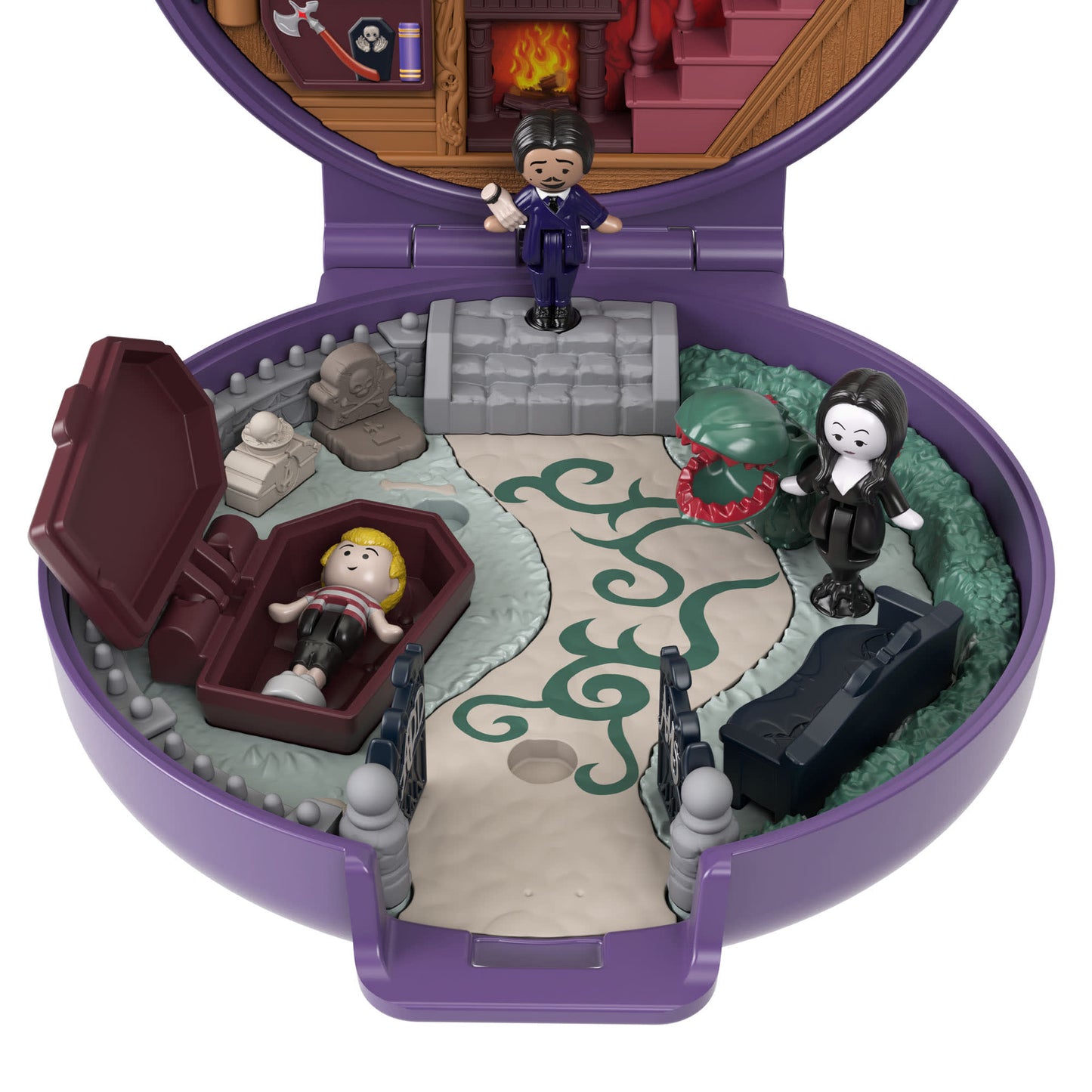 Polly Pocket Collector The Addams Family Compact - Đồ Chơi Mô Hình Sưu Tầm Mattel HXW25 - Hình ảnh chi tiết 2