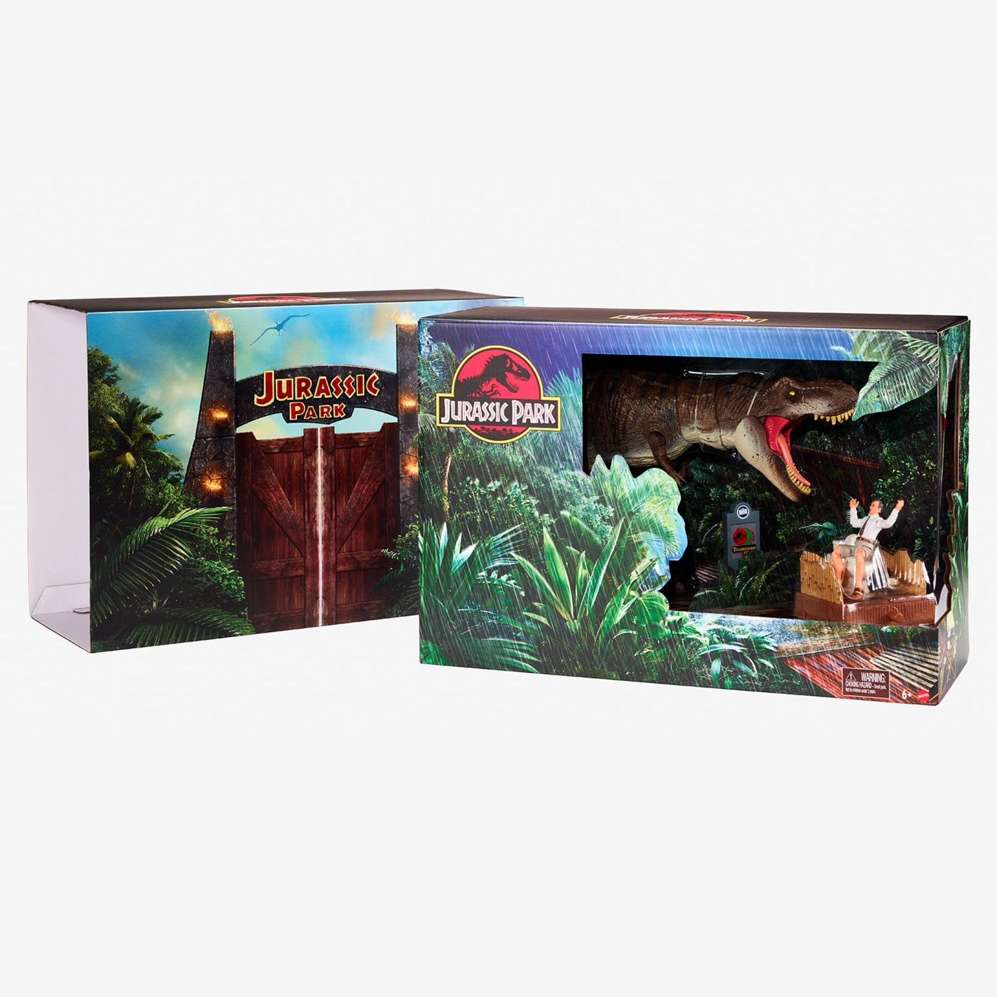 Jurassic World Hammond Collection Outhouse Chaos Set - Bộ Đồ Chơi Mô Hình Khủng Long T-Rex và Nhân Vật - Mattel - Góc nhìn khác 3