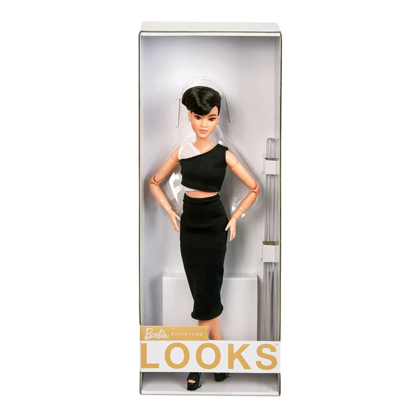 Barbie Looks Doll (Petite, Brunette Pixie Cut) Búp Bê Sưu Tầm Chính Hãng Mattel GXB29