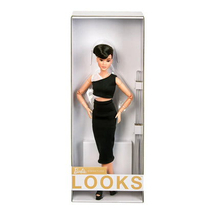 Barbie Looks Doll (Petite, Brunette Pixie Cut) Búp Bê Sưu Tầm Chính Hãng Mattel GXB29