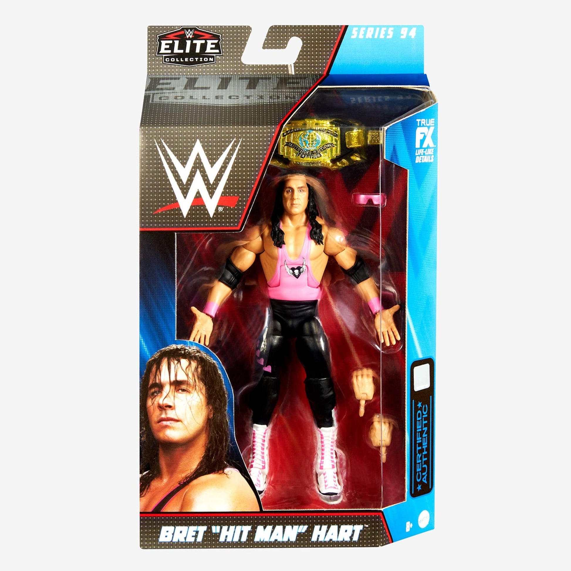 WWE Bret "Hit Man" Hart™ Elite Collection Action Figure - Mô hình hành động Mattel - Hình ảnh bổ sung 6