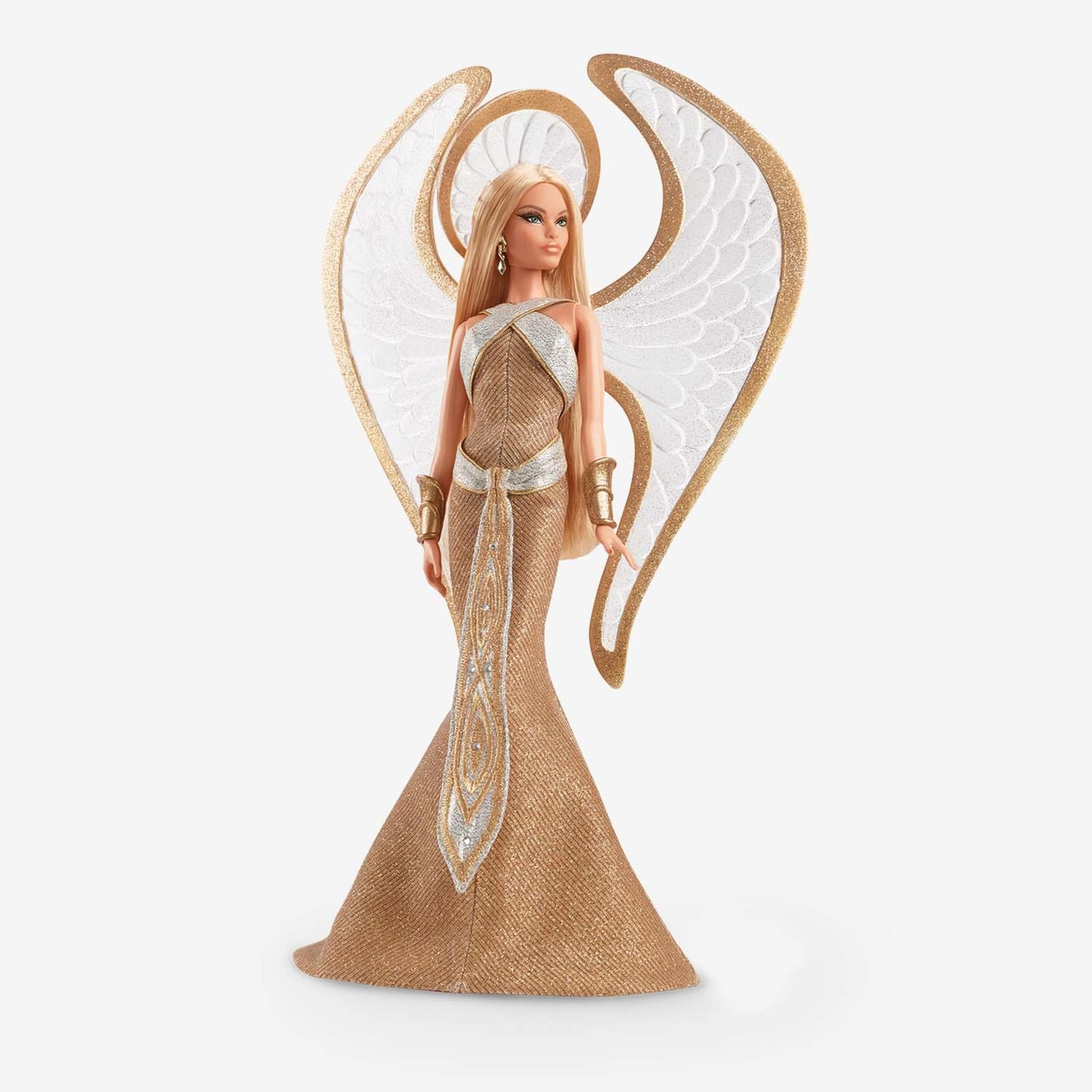 Bob Mackie Barbie Holiday Angel Doll - Búp Bê Barbie Sưu Tầm Cao Cấp Gold Label