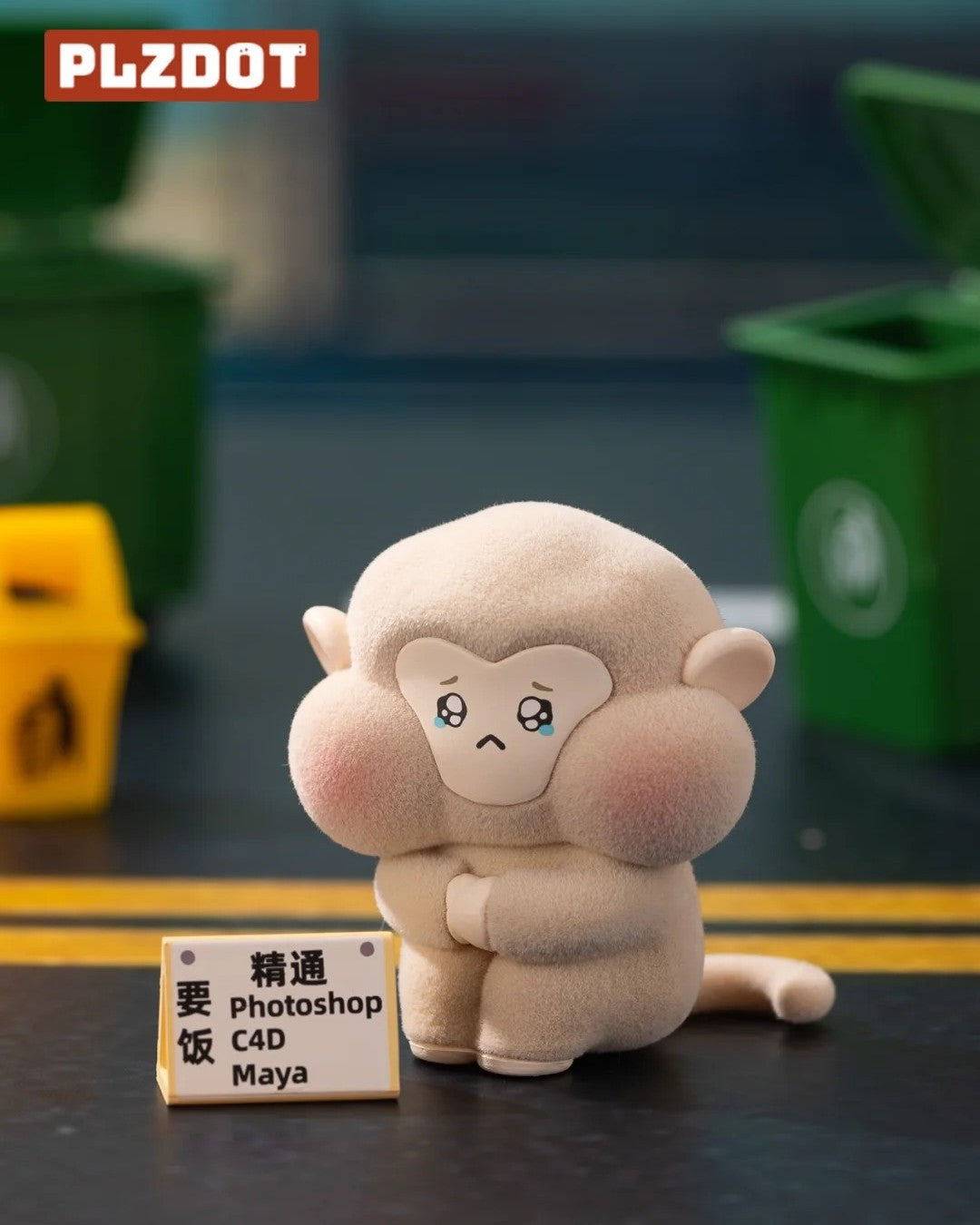 PLZDOT Peachy Monkey-Diagnosed As MALO Series - Mô hình Blind Box Art Toy chính hãng PLZDOT