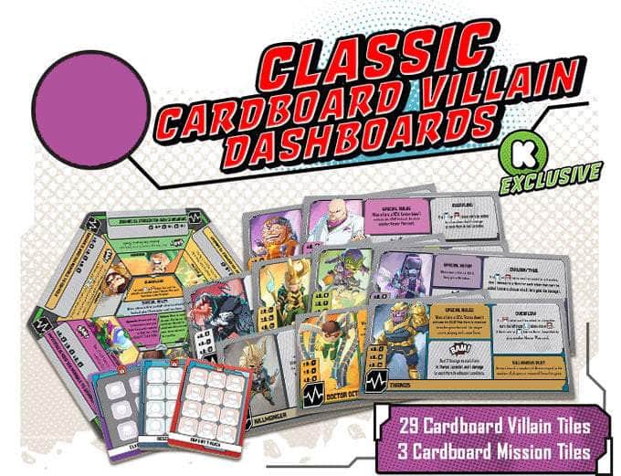 Marvel United: Classic Cardboard Villain Dashboards (Kickstarter Special)