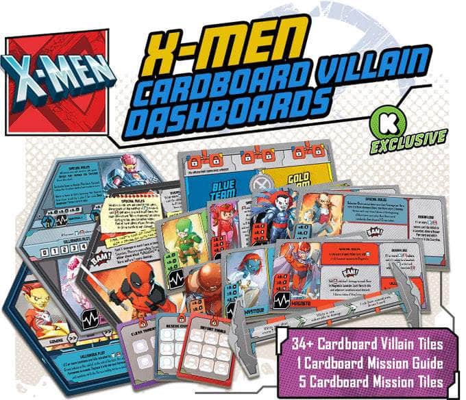 Marvel United: X-Men Cardboard Villain Dashboards (Kickstarter Special)