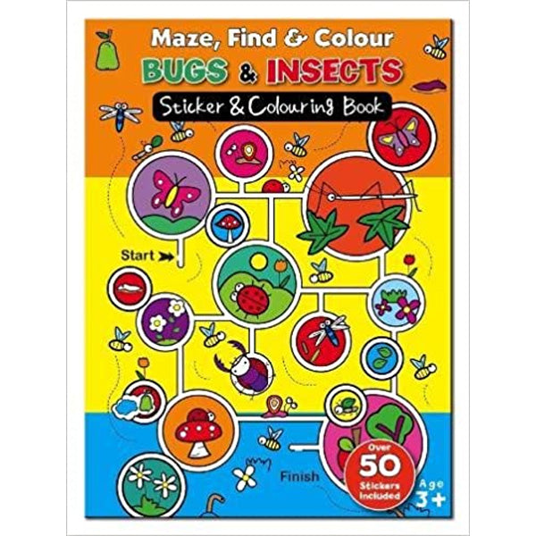 Maze Find and Colour Book - Bugs & Insects