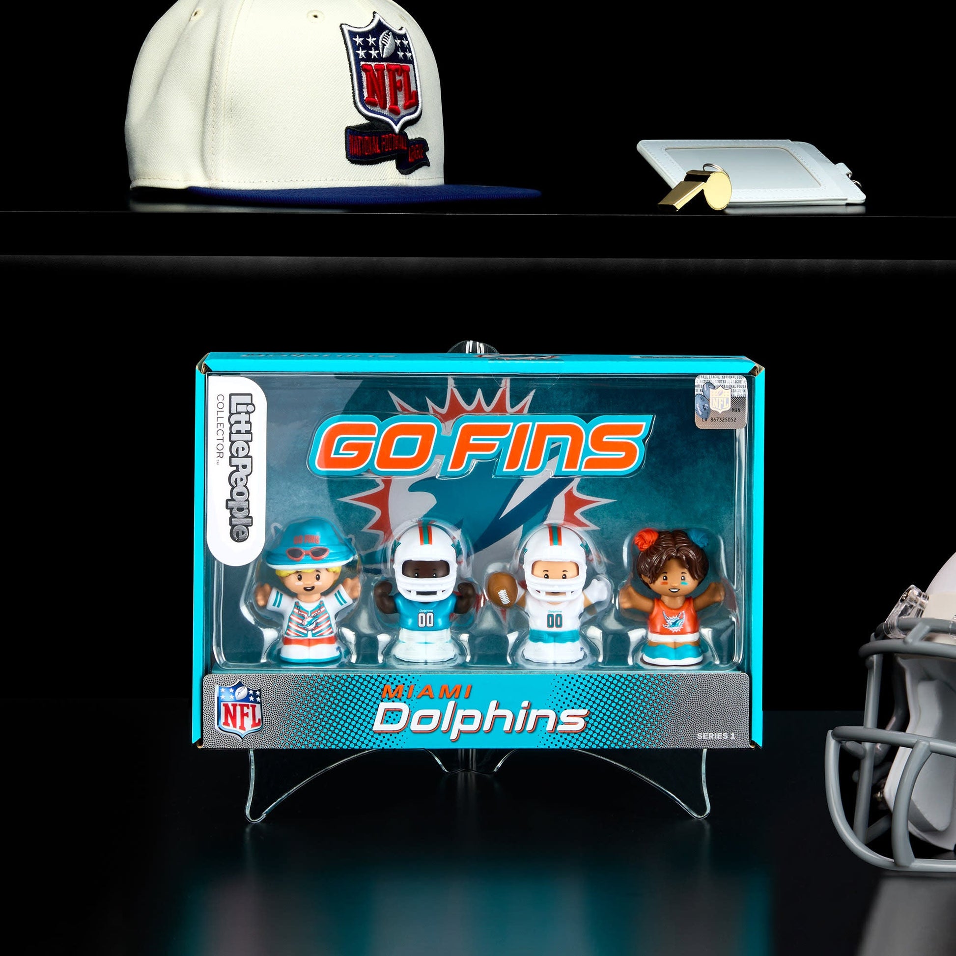 Little People Collector x NFL Miami Dolphins Set - Bộ Mô Hình Nhân Vật Sưu Tầm - Mattel - Hình ảnh sản phẩm