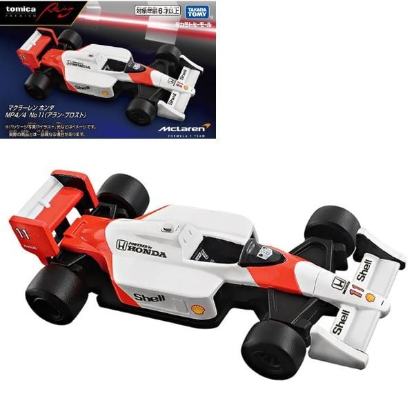Tomica Premium Racing No. 11 McLaren Honda MP4/4 Alain Prost