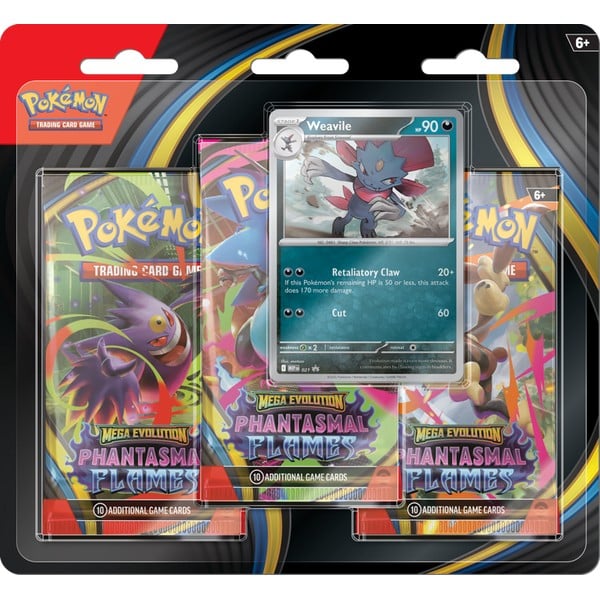 Bài Pokemon TCG Mega Evolution Phantasmal Flames 3 Pack Blister