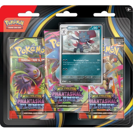 Bài Pokemon TCG Mega Evolution Phantasmal Flames 3 Pack Blister