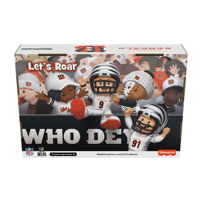 Little People Collector Cincinnati Bengals Alternate Jersey Figure Set - Bộ Mô Hình Cầu Thủ NFL Sưu Tầm Mattel Mattel - ảnh 2
