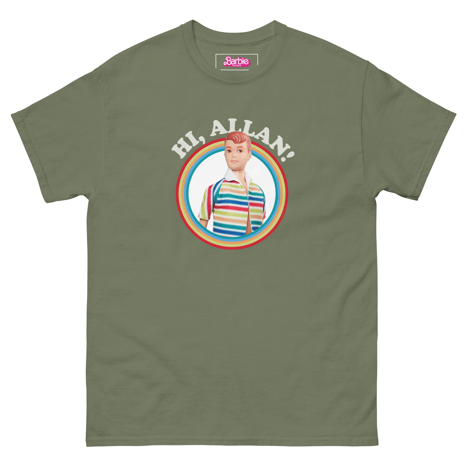 Hi Allan Doll T-shirt – Barbie The Movie Áo Thun Nam Xanh Quân Đội Mattel - Góc nhìn khác 3