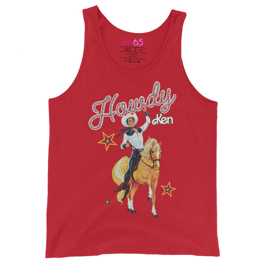 Barbie 1980's Howdy Ken Red Tank Top - Áo Ba Lỗ Nam Nữ Retro Mattel - Hình ảnh sản phẩm