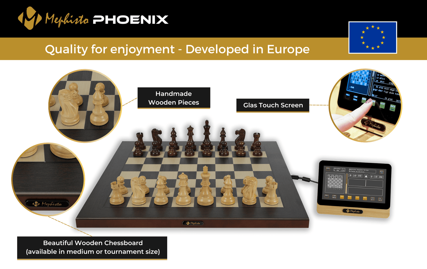 Mephisto Phoenix T - Máy Tính Cờ Vua Cao Cấp 21.7 inch - Millennium Millennium - ảnh 7 - Electronic Chess