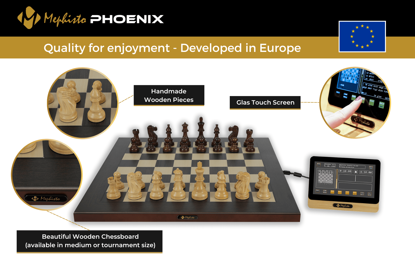 Mephisto Phoenix T - Máy Tính Cờ Vua Cao Cấp 21.7 inch - Millennium Millennium - ảnh 7 - Electronic Chess