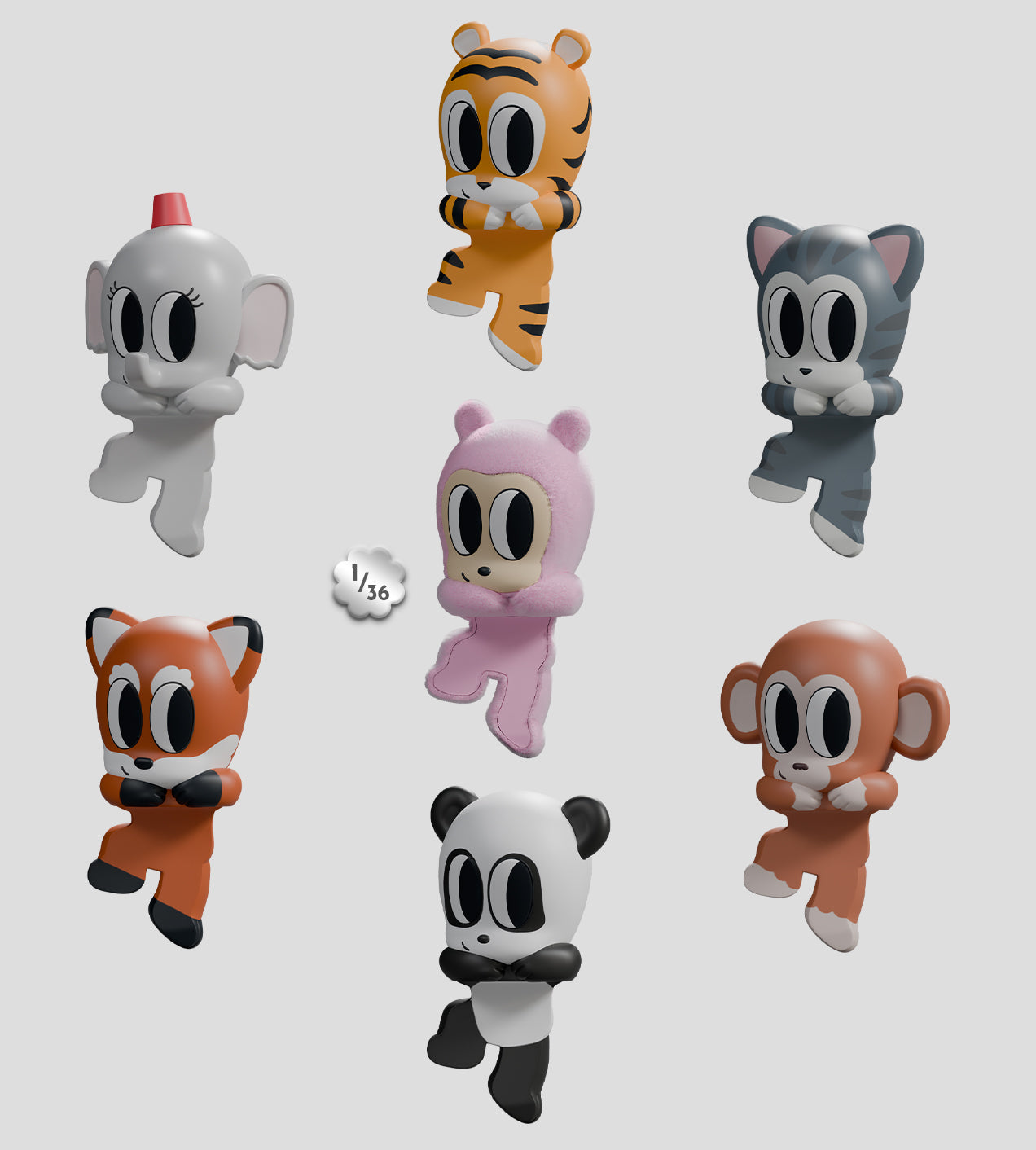 Tiny Shiny Hiney Peakers Blind Box - Mô Hình Đồ Chơi Art Toy - Kaleidos Creative - Hình ảnh chi tiết 2