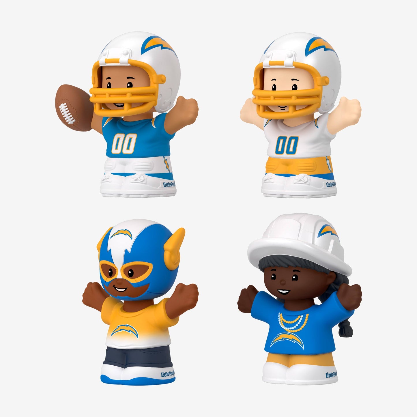 Little People Collector x NFL Los Angeles Chargers Set - Bộ Mô Hình Nhân Vật Thể Thao - Mattel HNJ53 - Hình ảnh bổ sung 5