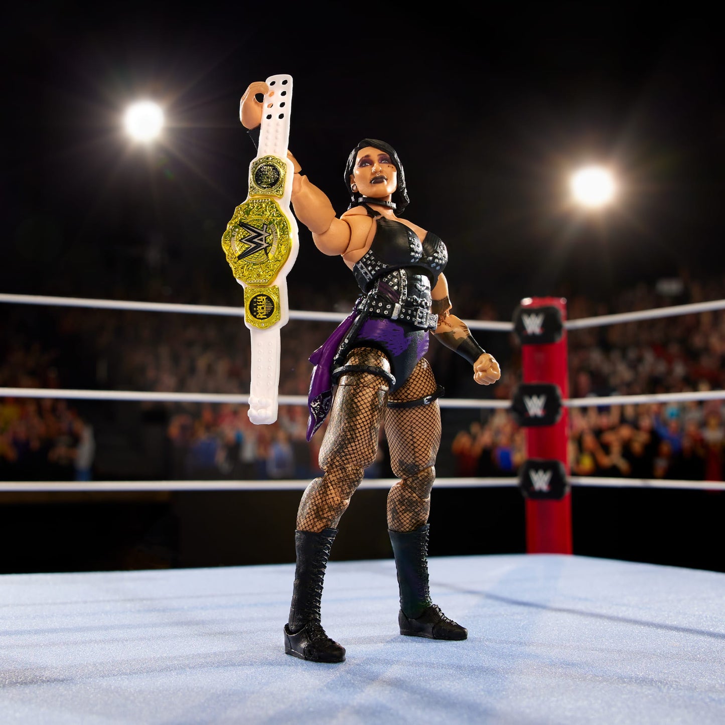 WWE Ultimate Edition RAW Ring and WWE Superstar Rhea Ripley Figure - Bộ Võ Đài và Mô Hình Sưu Tầm - Mattel - Hình ảnh sản phẩm