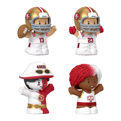 Little People Collector San Francisco 49ers Alternate Jersey Figure Set - Bộ mô hình cầu thủ NFL - Mattel Creations HVH14 - Góc nhìn khác 3