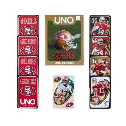 UNO Fandom NFL San Francisco 49ers Game Deck - Bộ Bài Thẻ Bài Thể Thao Mattel - Góc nhìn khác 3