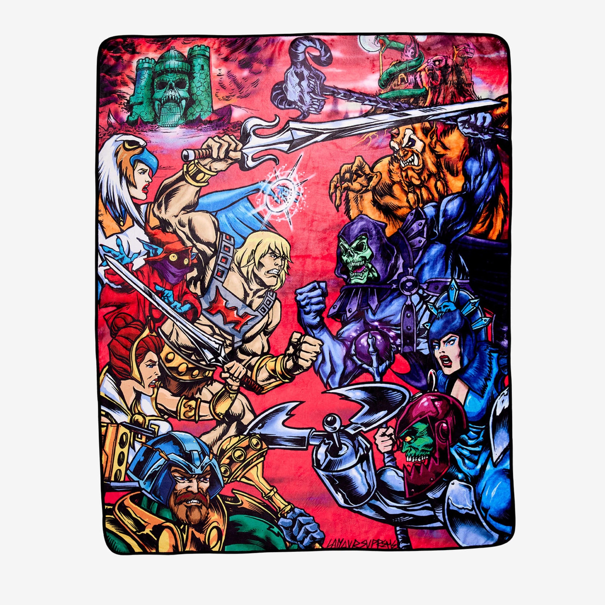 Mishka x MOTU Good vs. Evil Battle Blanket - Chăn Nỉ Sưu Tầm Masters of the Universe - Mattel Creations - Hình ảnh sản phẩm