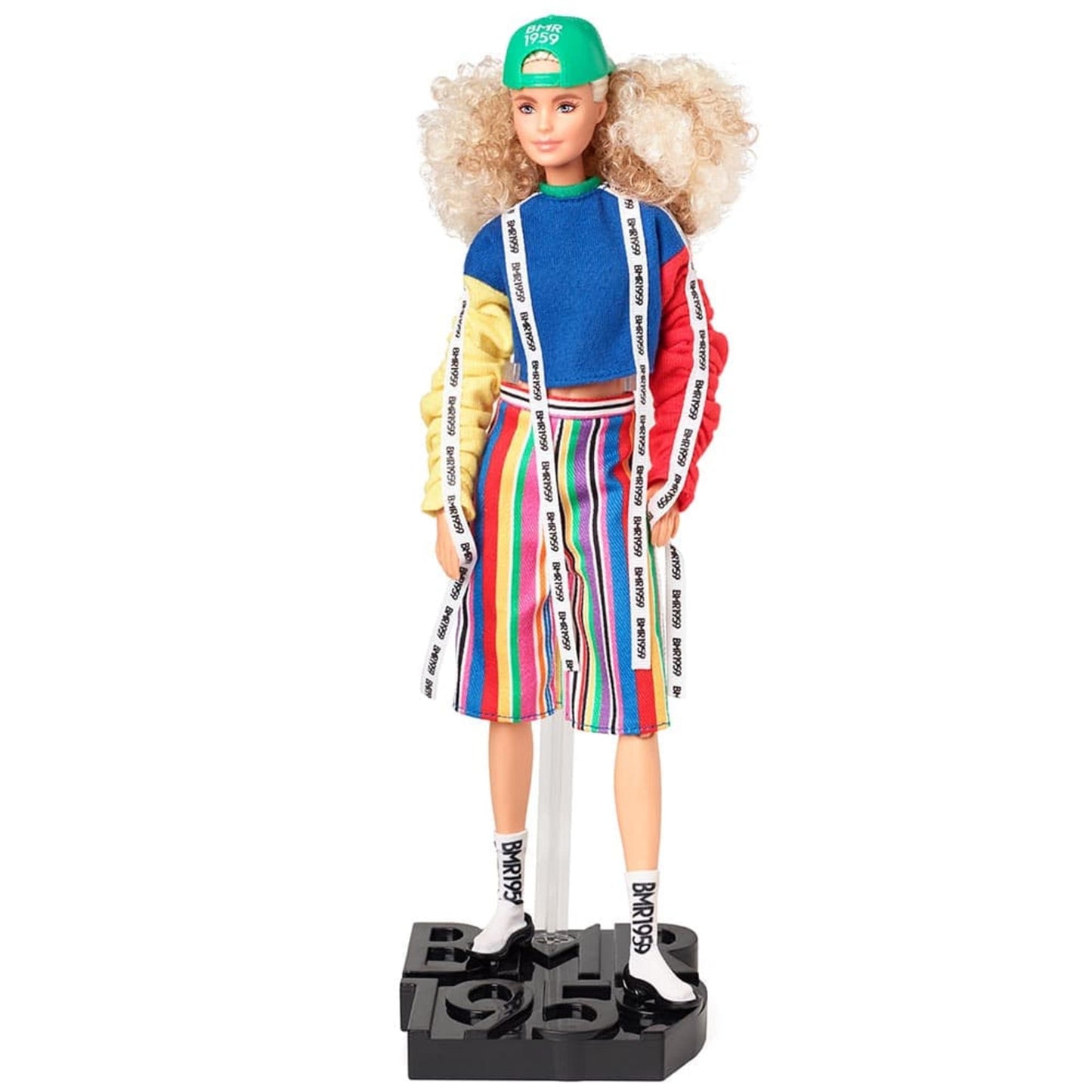 Barbie BMR1959 Doll - Color Block Sweatshirt with Logo Tape & Striped Shorts - Búp bê thời trang sưu tầm Barbie Signature - Hình ảnh bổ sung 5