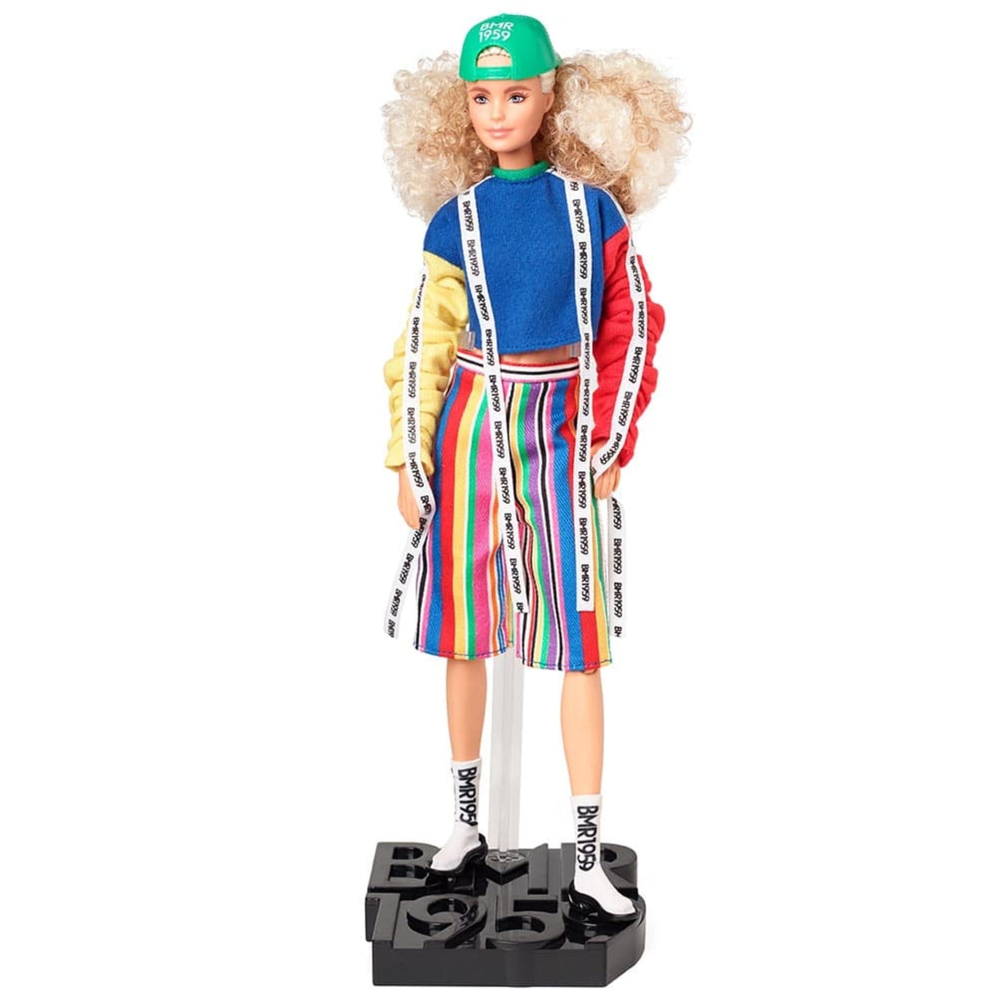Barbie BMR1959 Doll - Color Block Sweatshirt with Logo Tape & Striped Shorts - Búp bê thời trang sưu tầm Barbie Signature - Hình ảnh bổ sung 5