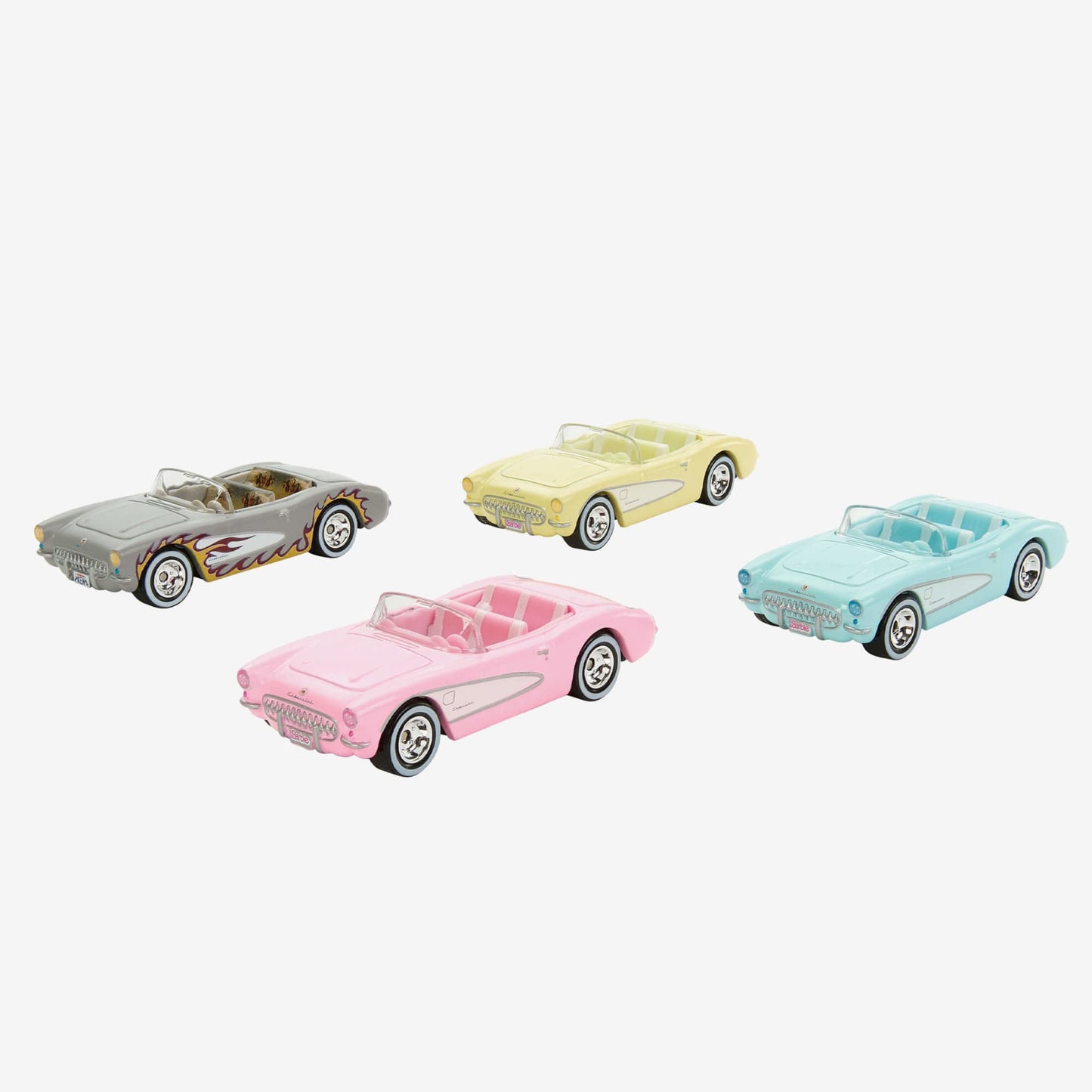 Barbie The Movie Hot Wheels Corvette 4-Pack Bộ 4 Xe Mô Hình Corvette Tỷ Lệ 1:64 Mattel Creations HRL24 - Hình ảnh bổ sung 9