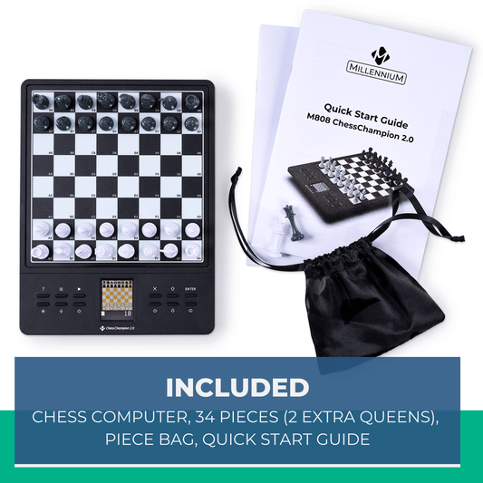 Millennium Chess Champion 2.0 - Máy Chơi Cờ Vua Điện Tử Thông Minh Cho Người Mới Bắt Đầu - Millennium M808 - Hình ảnh chi tiết 2
