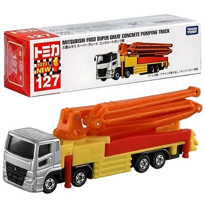 Tomica No. 127 Mitsubishi Fuso Super Great Concrete Pumping Truck