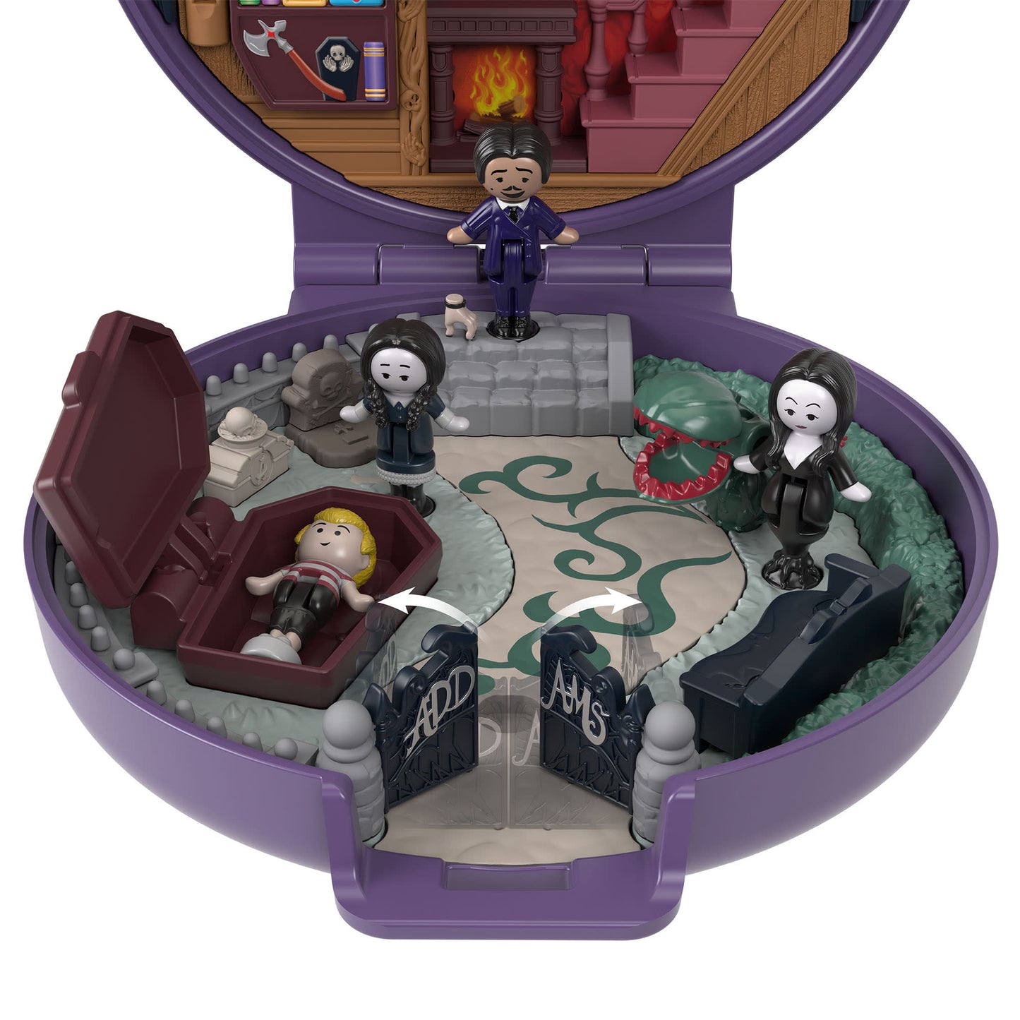 Polly Pocket Collector The Addams Family Compact - Đồ Chơi Mô Hình Sưu Tầm Mattel HXW25 - Hình ảnh bổ sung 4